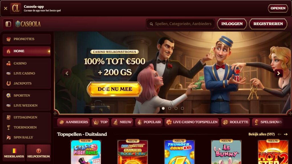 homepage van online casino belgie van casoola